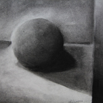 Charcoal Sphere Drawing